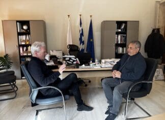 Συνάντηση του Δημάρχου Ηρακλείου με τον Δήμαρχο Τρίπολης στη Λότζια