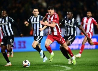 Ο Ολυμπιακός ηττήθηκε στη Θεσσαλονίκη από τον ΠΑΟΚ με 2-1, στη 2η αγωνιστική των Playoffs της Stoiximan Super League