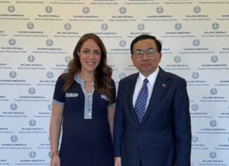 Συνάντηση Δόμνας Μιχαηλίδου με τον Κινέζο Πρέσβη Fang Qiu