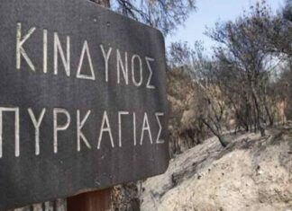 Πολύ υψηλός κίνδυνος πυρκαγιάς και σήμερα – Οι περιοχές που βρίσκονται στην κατηγορία 4