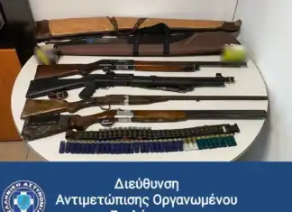 Δύο συλλήψεις από τη Δ.Α.Ο.Ε. σε οικισμό στην Ημαθία για παράβαση της νομοθεσίας περί όπλων