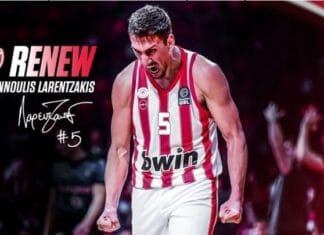 Ολυμπιακός- Ανακοίνωσε Λαρεντζάκη έως το 2028: «Θα συνεχίσω να δίνω το 100% μου»