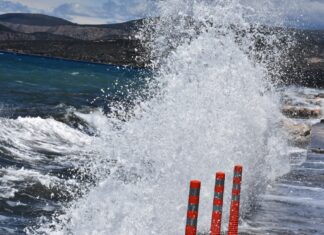 Ξεπέρασαν τα 130 km/h οι ριπές του ανέμου στην Κρήτη την Τετάρτη 21 Ιανουαρίου
