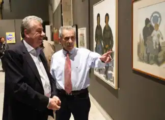 Ο Περιφερειάρχης στα εγκαίνια της έκθεσης του διακεκριμένου ζωγράφου Αριστόδημου Παπαδάκη