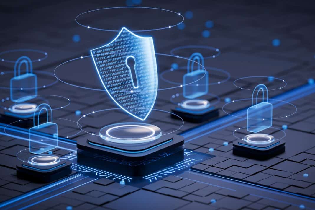 Cybersecurity,Ensures,Data,Protection,On,Internet.,Data,Encryption,,Firewall,,Encrypted