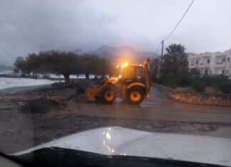Προβλήματα στον Τσούτσουρα από το έντονο μπουρίνι – Άμεση κινητοποίηση του Δήμου Μινώα Πεδιάδας