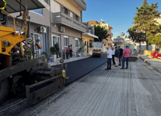 Συνεχίζεται το πρόγραμμα ασφαλτοστρώσεων από το Δήμο Ηρακλείου