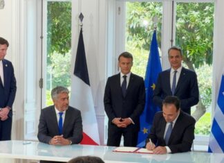 Σύμβαση για την ίδρυση του Διακυβερνητικού Οργανισμού Mercator παρουσία του Πρωθυπουργού Κυριάκου Μητσοτάκη και του Προέδρου της Γαλλικής Δημοκρατίας Emmanuel Macron