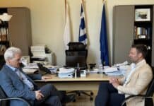 Συνάντηση του Δημάρχου Ηρακλείου Αλέξη Καλοκαιρινού με τον Πρόεδρο του κόμματος «Δημοκράτες-Προοδευτικό Κέντρο» Στέφανο Κασσελάκη