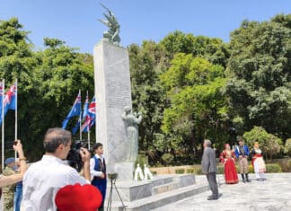 Κατάθεση στεφάνων στο Μνημείο της Μάχης Κρήτης στην εκδήλωση τιμής και μνήμης από την Π.Ε. Ηρακλείου