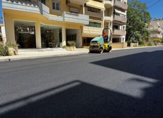 Ολοκληρώθηκαν οι εργασίες ασφαλτόστρωσης στην οδό Πινδάρου
